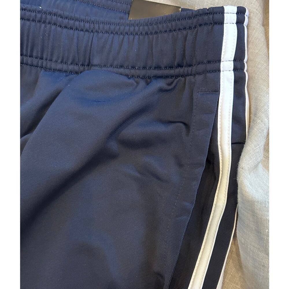 adidas Men's XL 3-Stripes Tricot Tapered Track Pants, Navy Blue - Picture 3 of 6